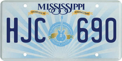 MS license plate HJC690