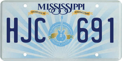MS license plate HJC691