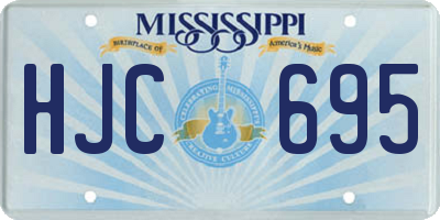 MS license plate HJC695