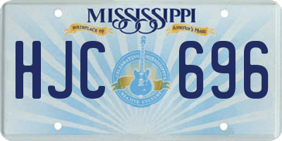 MS license plate HJC696