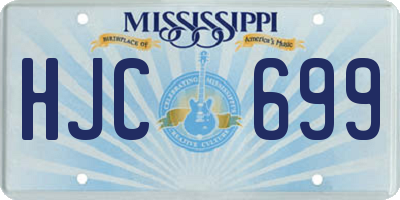 MS license plate HJC699