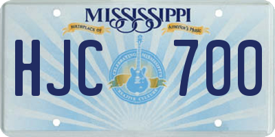 MS license plate HJC700