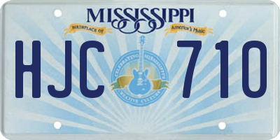 MS license plate HJC710
