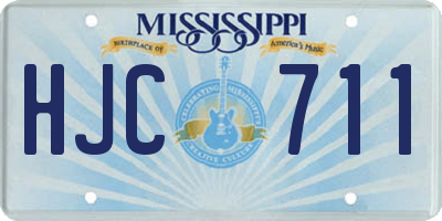 MS license plate HJC711