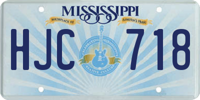 MS license plate HJC718