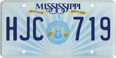 MS license plate HJC719