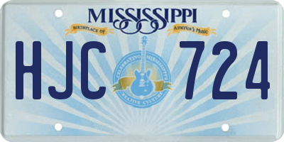 MS license plate HJC724