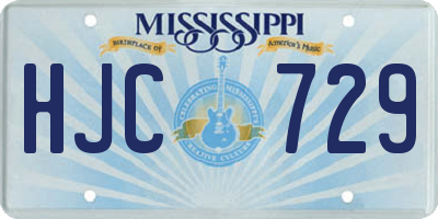 MS license plate HJC729