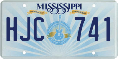 MS license plate HJC741