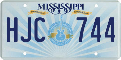 MS license plate HJC744