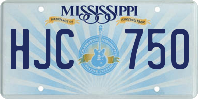MS license plate HJC750
