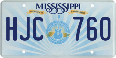 MS license plate HJC760