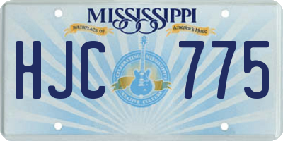 MS license plate HJC775