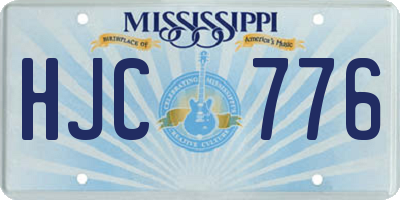 MS license plate HJC776