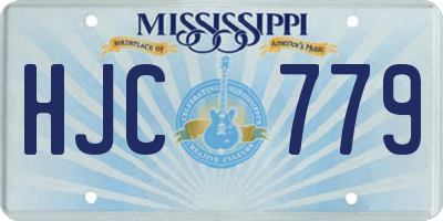 MS license plate HJC779