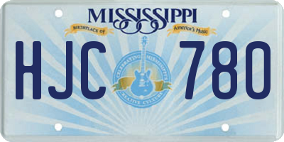 MS license plate HJC780