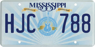 MS license plate HJC788