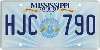 MS license plate HJC790