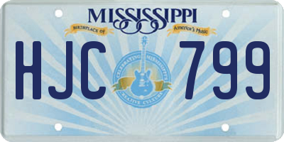 MS license plate HJC799