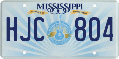 MS license plate HJC804