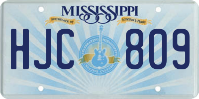 MS license plate HJC809