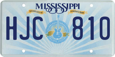 MS license plate HJC810
