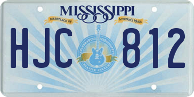 MS license plate HJC812
