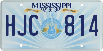 MS license plate HJC814