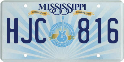 MS license plate HJC816