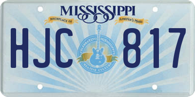 MS license plate HJC817
