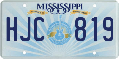 MS license plate HJC819