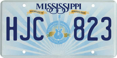 MS license plate HJC823