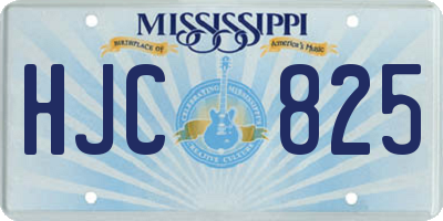 MS license plate HJC825