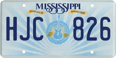 MS license plate HJC826