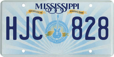 MS license plate HJC828