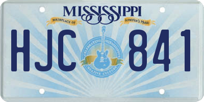 MS license plate HJC841