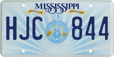 MS license plate HJC844