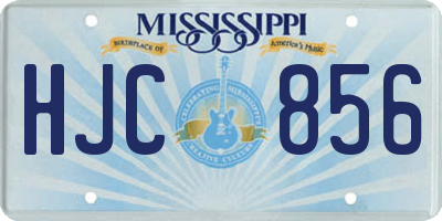 MS license plate HJC856