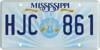 MS license plate HJC861