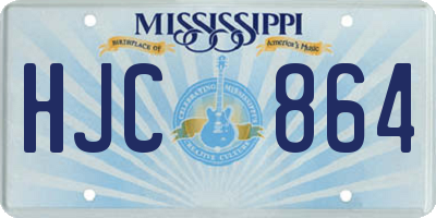 MS license plate HJC864