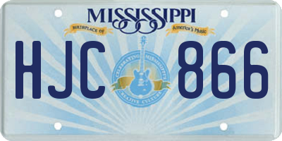 MS license plate HJC866