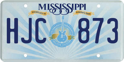 MS license plate HJC873