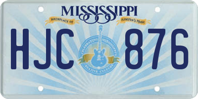 MS license plate HJC876