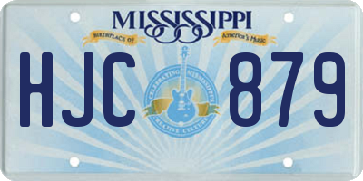 MS license plate HJC879