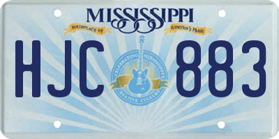 MS license plate HJC883