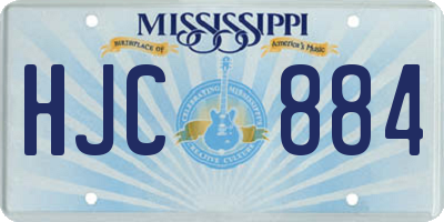 MS license plate HJC884
