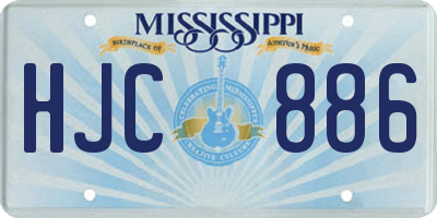 MS license plate HJC886
