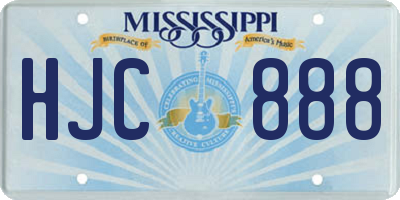 MS license plate HJC888