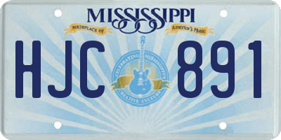 MS license plate HJC891