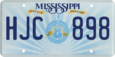 MS license plate HJC898